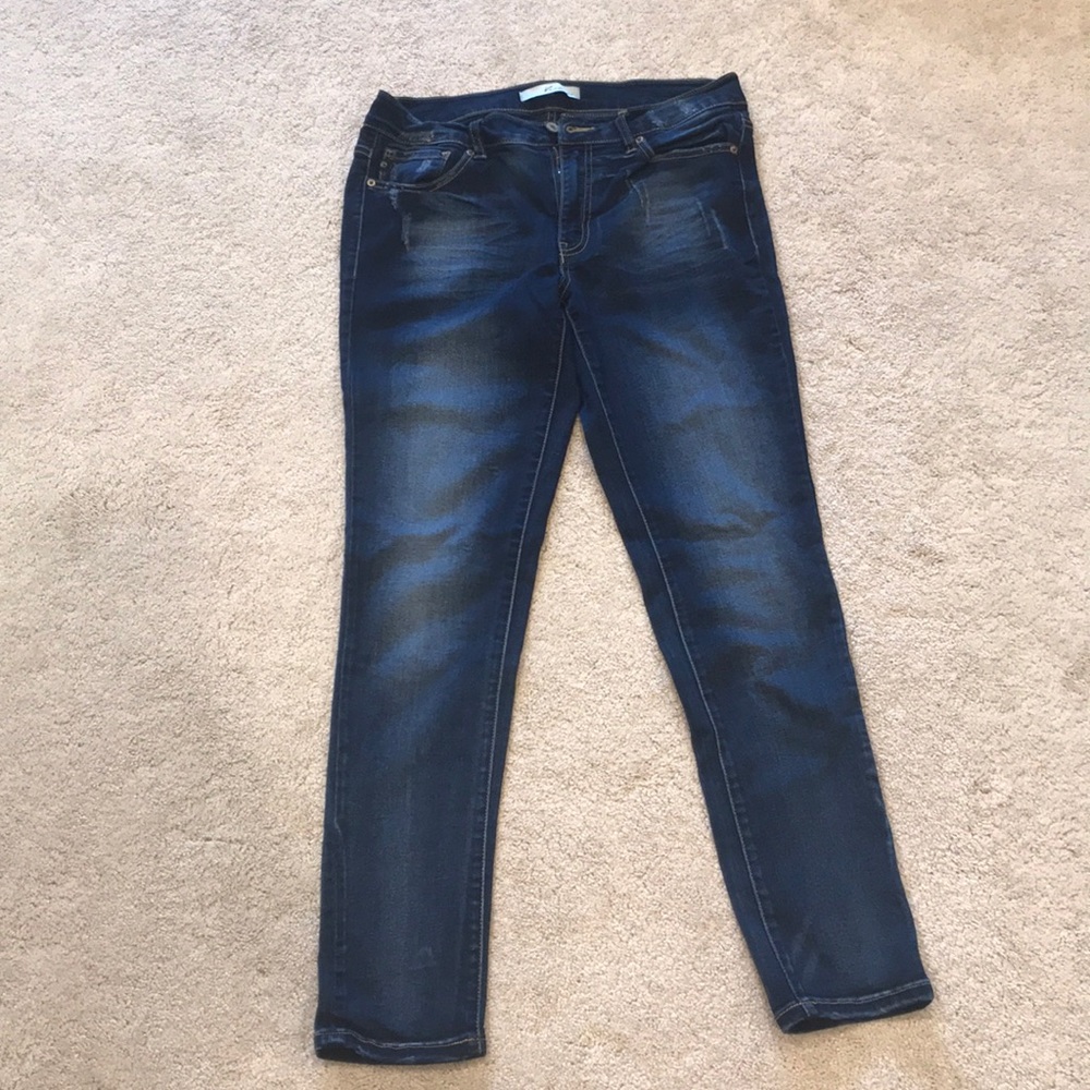 Dark blue jeans